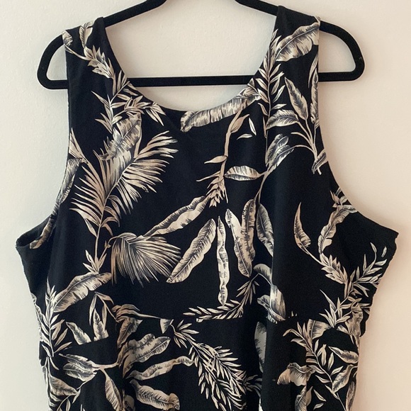 Tropical print cotton summer dress - midi length WITH POCKETS! - Picture 7 of 7